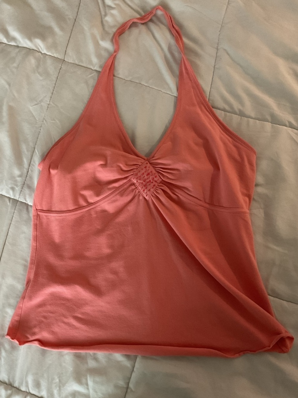 Sonoma Coral Halter Tank with Front Twist